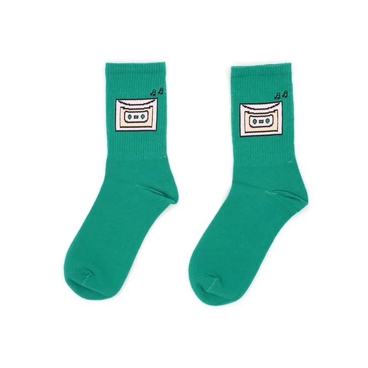 ถุงเท้าการ์ตูนสีเขียว