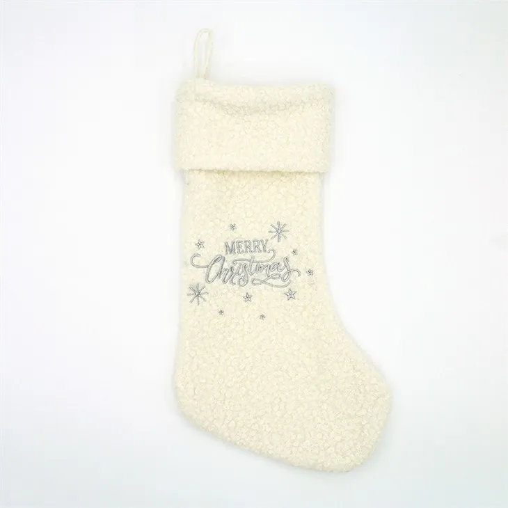 ถุงน่องคริสต์มาสสีขาว